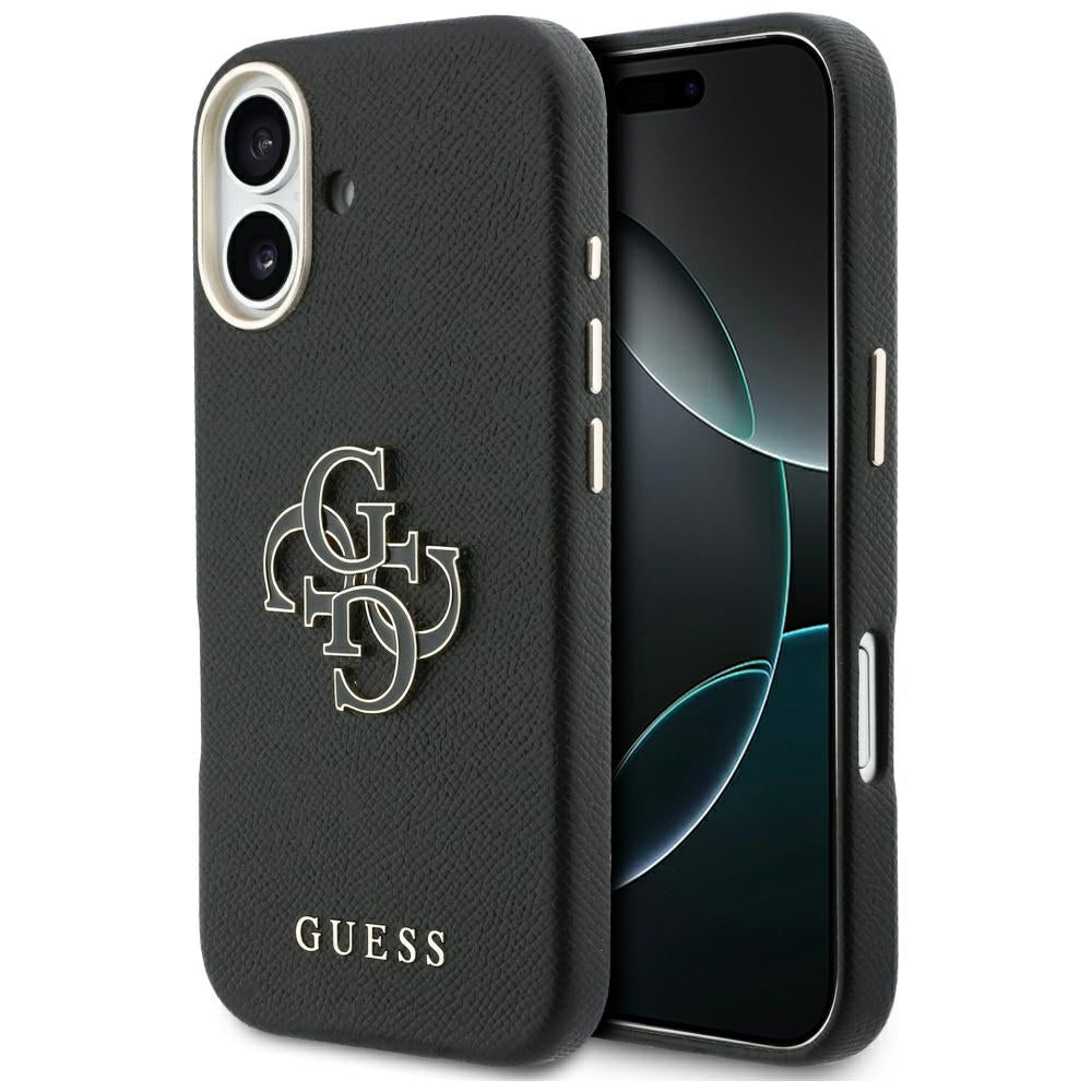 Hoes voor Apple iPhone 17, Guess, Resin Logo, Zwart