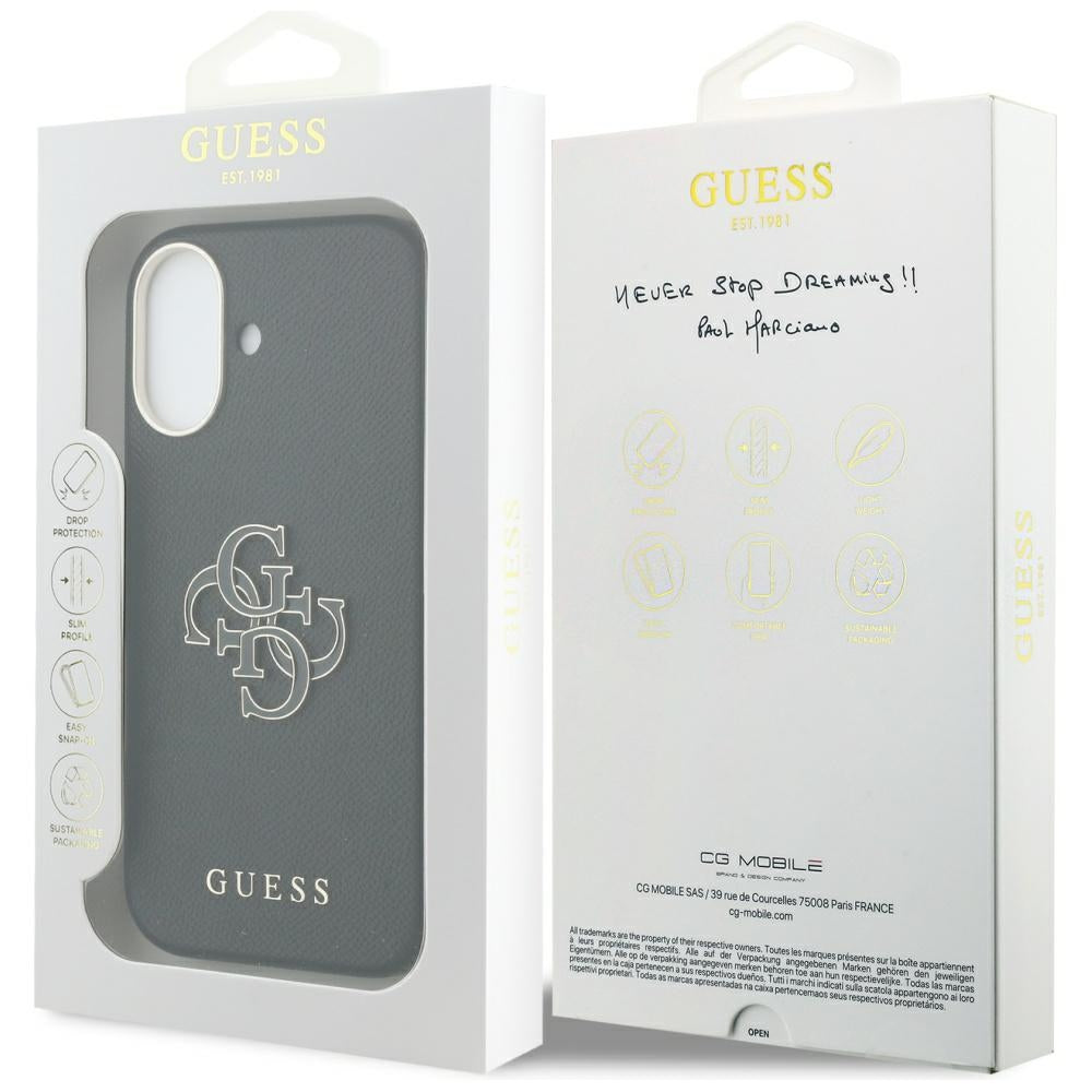 Hoes voor Apple iPhone 17, Guess, Resin Logo, Zwart