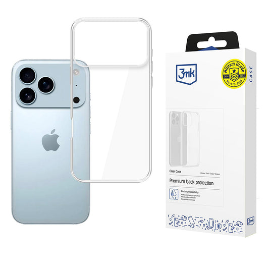 Hoes voor Apple iPhone 17 Pro, 3MK, Clear, Transparant
