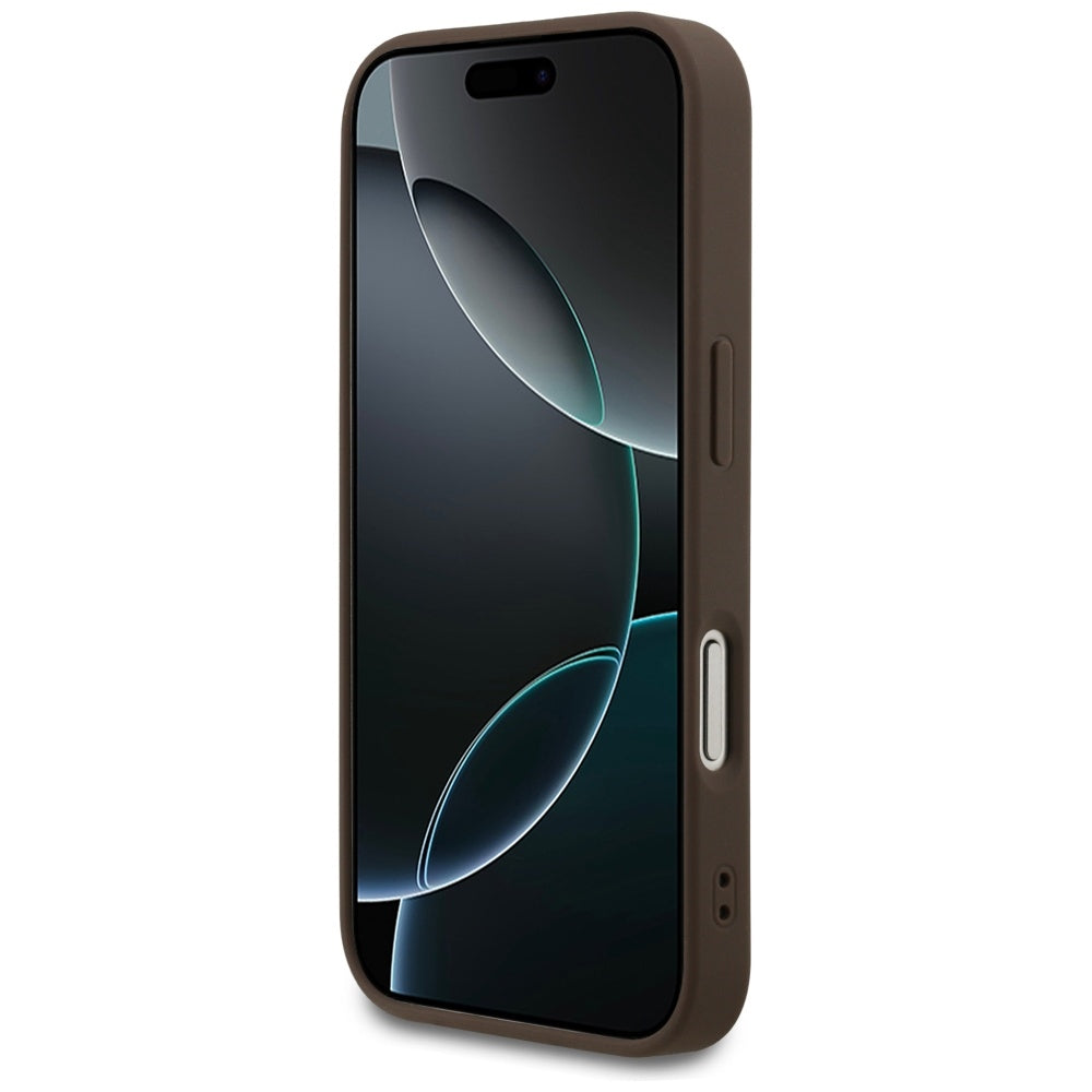 Hoes voor Apple iPhone 17 Pro, Guess, 4G Classic, Bruin