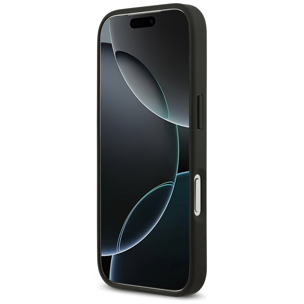 Hoes voor Apple iPhone 17 Pro, Guess, 4G Double Card Triangle, Zwart
