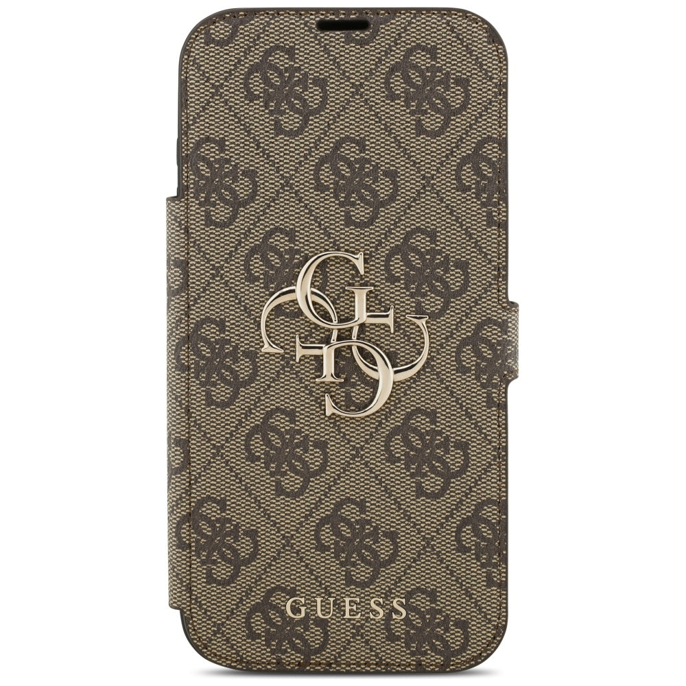 Hoes voor Apple iPhone 17 Pro, Guess, 4G Metal Logo, Bruin