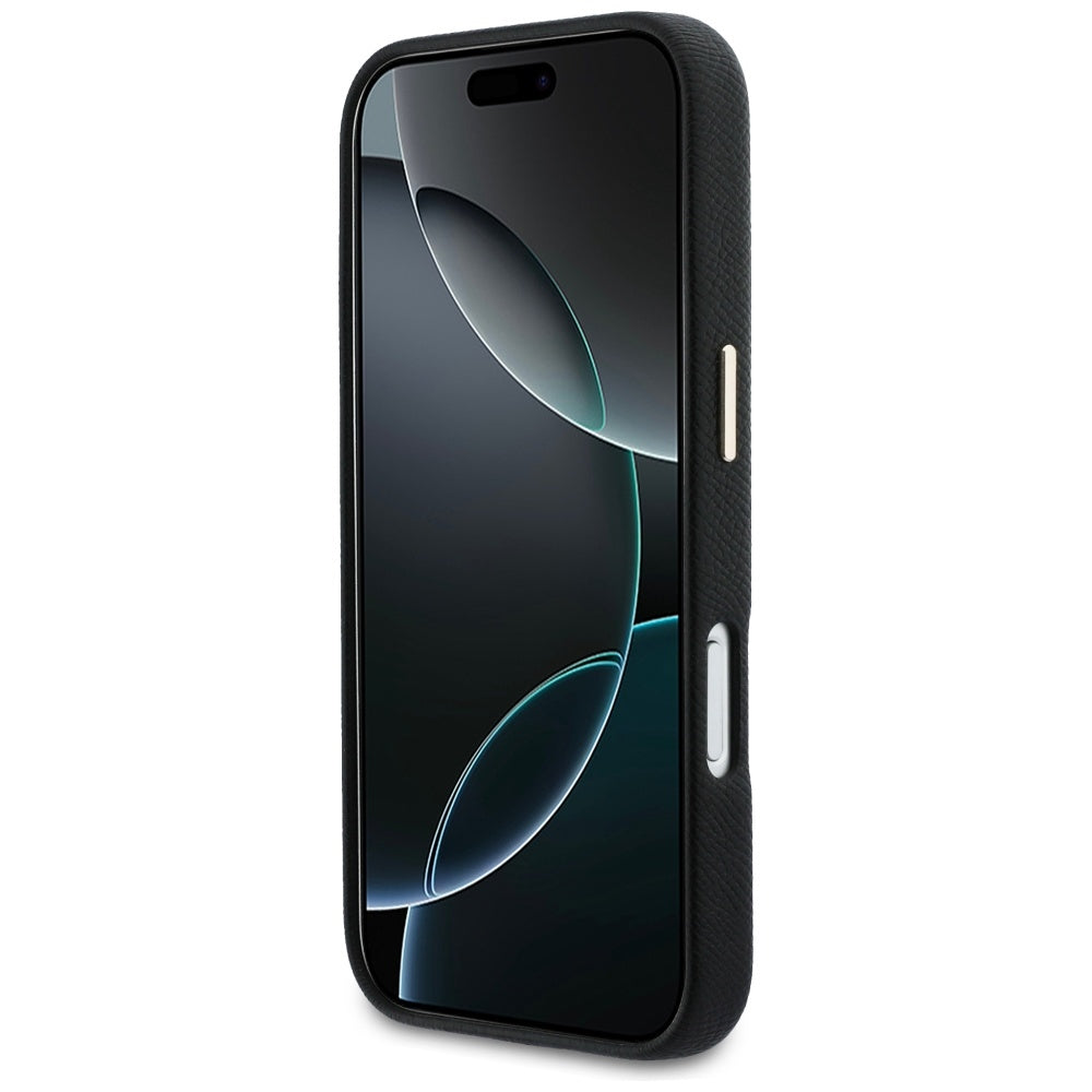 Hoes voor Apple iPhone 17 Pro, Guess, Resin Logo, Zwart