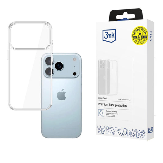 Hoes voor Apple iPhone 17 Pro Max, 3MK, Armor, Transparant
