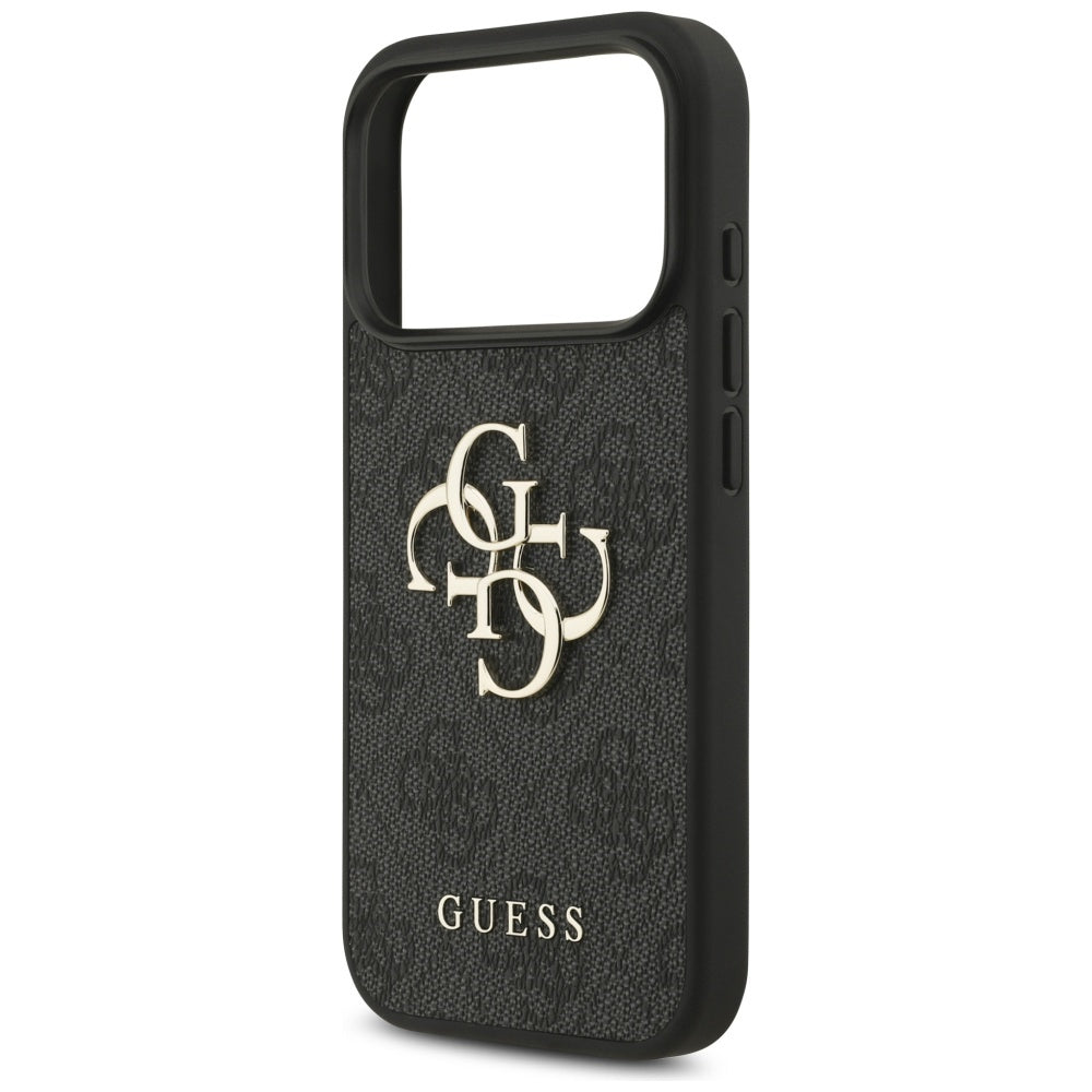 Hoes voor Apple iPhone 17 Pro Max, Guess, 4G Classic Logo met Band, Zwart