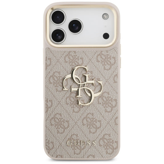 Hoes voor Apple iPhone 17 Pro Max, Guess, Big 4G Classic Logo met Grote Band, Roze