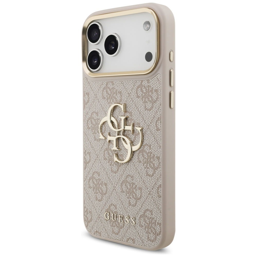 Hoes voor Apple iPhone 17 Pro Max, Guess, Big 4G Classic Logo met Grote Band, Roze
