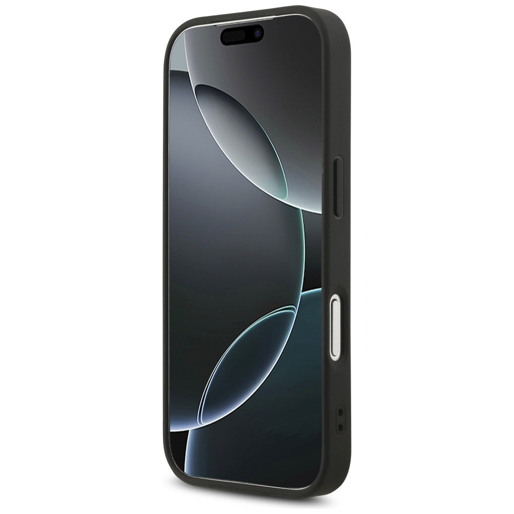 Hoes voor Apple iPhone 17 Pro Max, Guess, Fixed Glitter Big 4G, Zwart