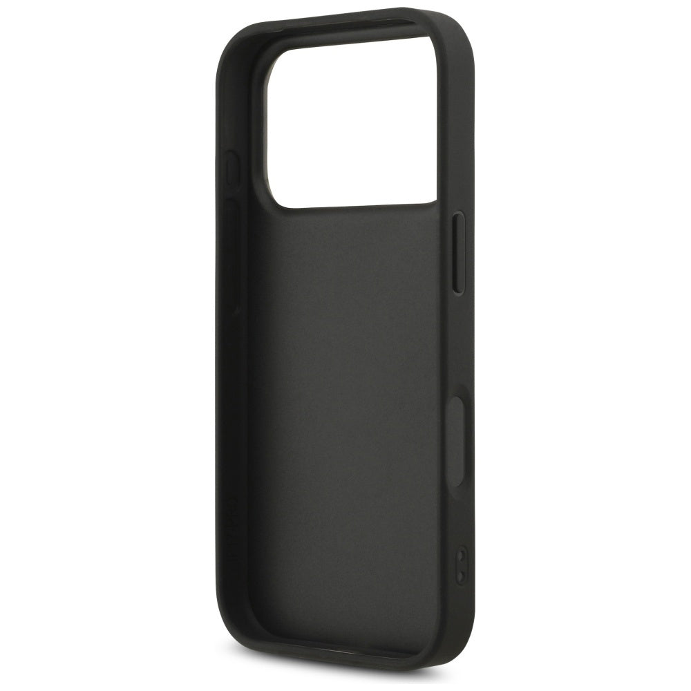 Hoes voor Apple iPhone 17 Pro Max, Guess, Fixed Glitter Big 4G, Zwart