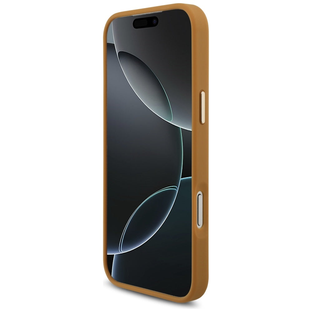 Hoes voor Apple iPhone 17 Pro Max, Karl Lagerfeld, Script Logo, Bruin