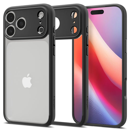 Hoes voor Apple iPhone 17 Pro Max, Spigen, Ultra Hybrid, Matzwart