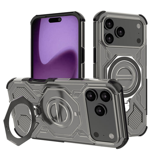 Hoes voor Apple iPhone 17 Pro Max, Techsuit, Carbon Shield Pro, Lichtzwart