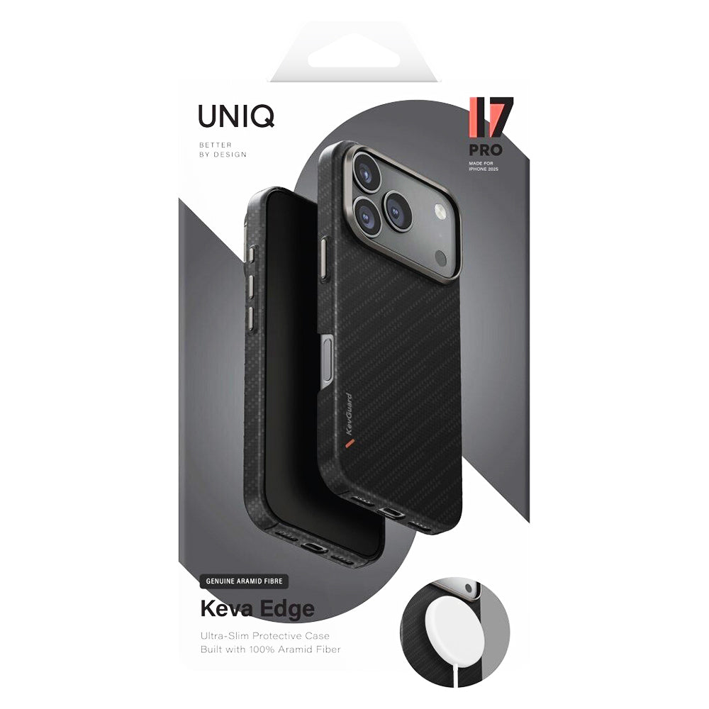 MagSafe hoesje voor Apple iPhone 17 Pro Max, UNIQ, Keva MagClick, Donkergrijs