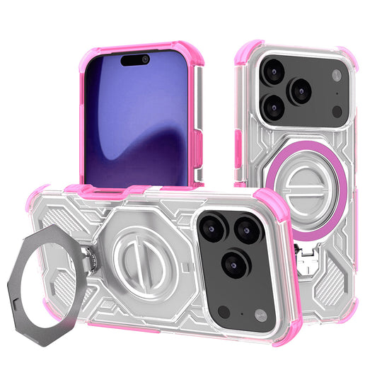 Hoes voor Apple iPhone 17 Pro, Techsuit, Carbon Shield Pro, Roze