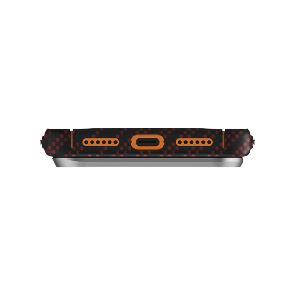 MagSafe hoes voor Apple iPhone 17 Pro, UNIQ, Keva MagClick, Zwart Rood