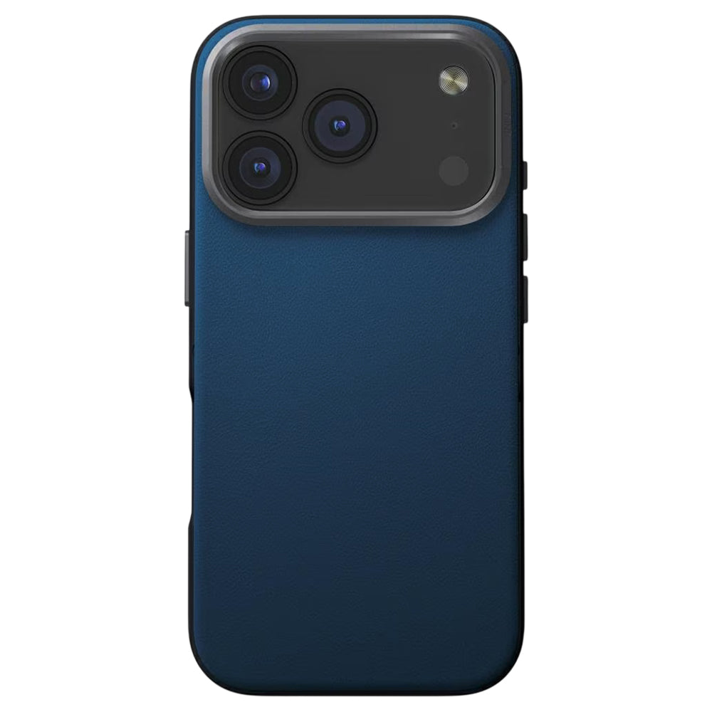 Hoes voor Apple iPhone 17 Pro, UNIQ, Lyden Leatherette, Zwartblauw