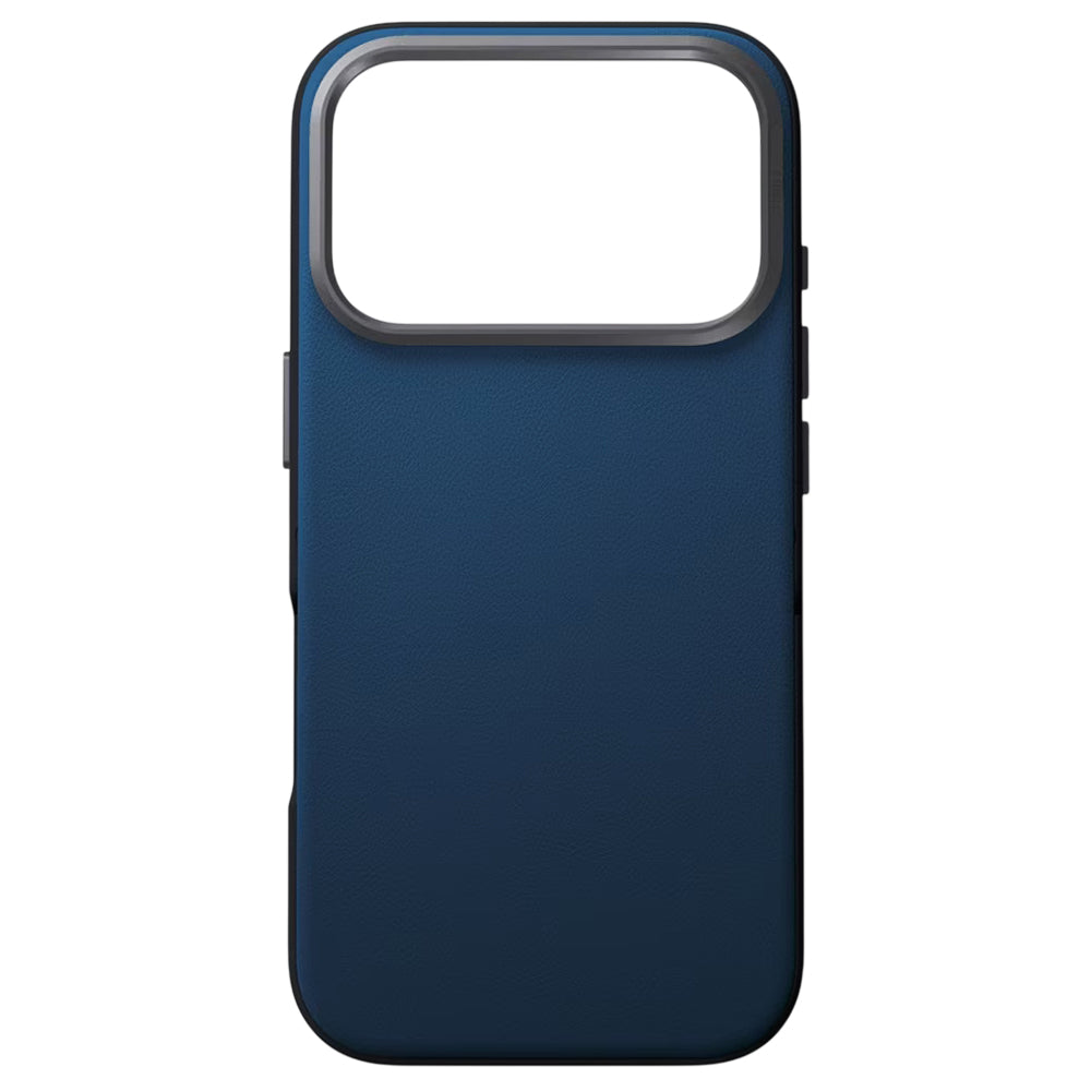 Hoes voor Apple iPhone 17 Pro, UNIQ, Lyden Leatherette, Zwartblauw