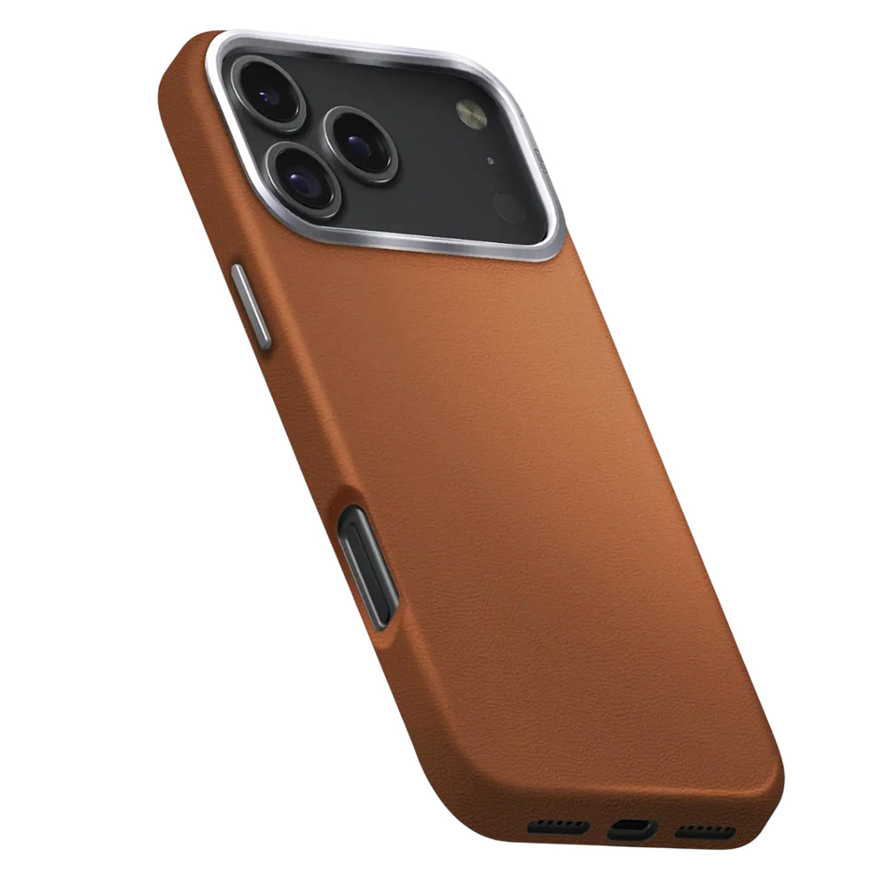 Hoes voor Apple iPhone 17 Pro, UNIQ, Lyden Leatherette, Bruin