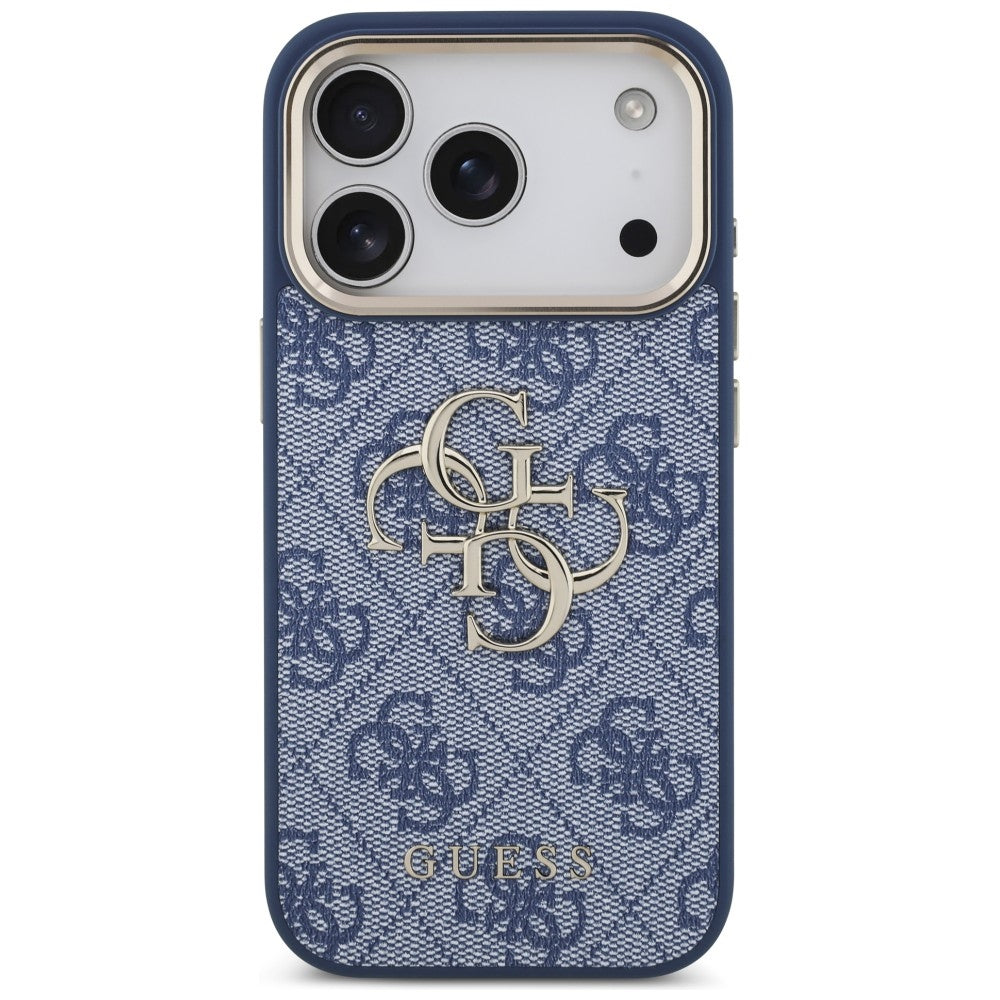 Hoes voor Apple iPhone 18 Pro / 17 Pro, Guess, 4G Big Classic Logo, Blauw