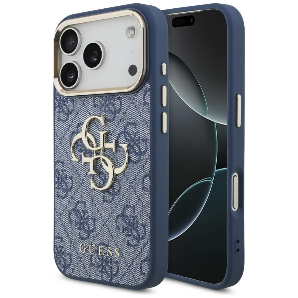 Hoes voor Apple iPhone 18 Pro / 17 Pro, Guess, 4G Big Classic Logo, Blauw