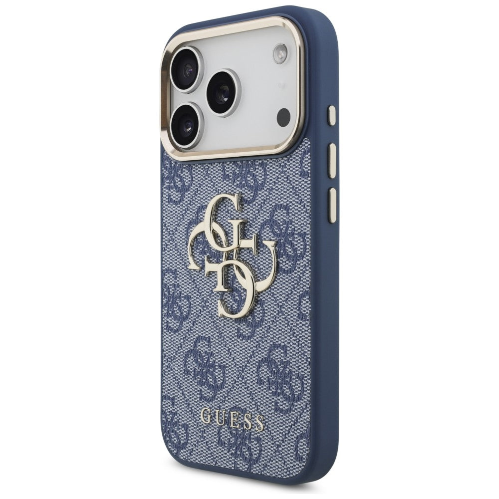 Hoes voor Apple iPhone 18 Pro / 17 Pro, Guess, 4G Big Classic Logo, Blauw