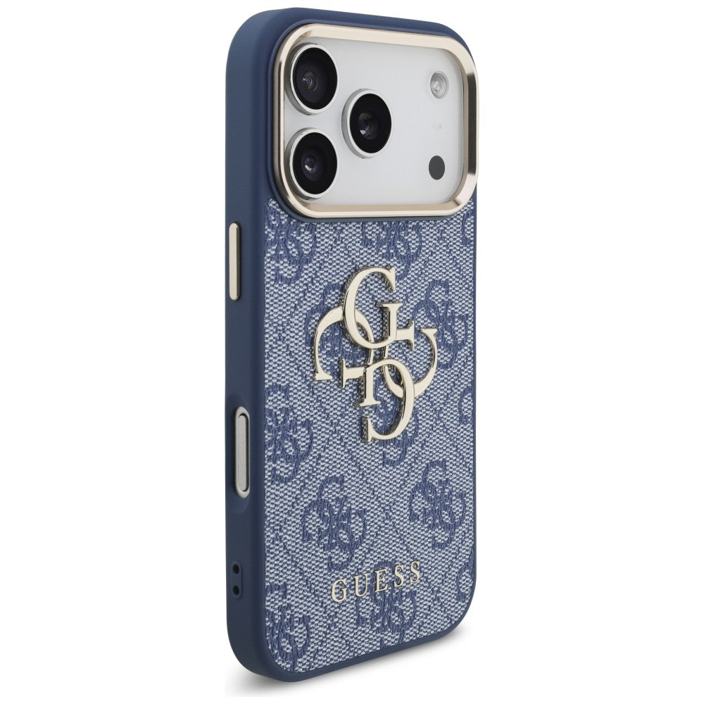 Hoes voor Apple iPhone 18 Pro / 17 Pro, Guess, 4G Big Classic Logo, Blauw