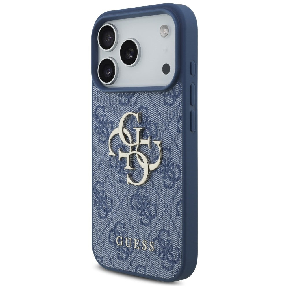 Hoes voor Apple iPhone 18 Pro / 17 Pro, Guess, 4G Big Logo, Blauw