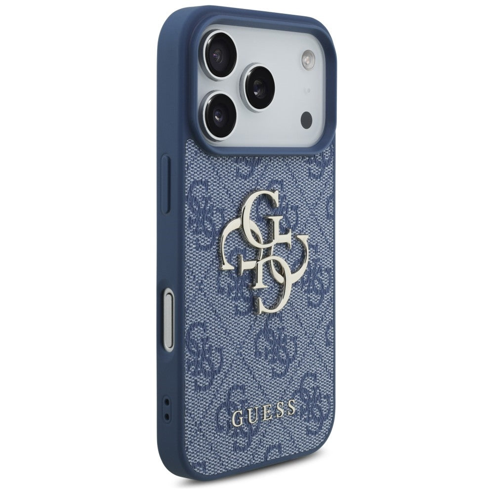 Hoes voor Apple iPhone 18 Pro / 17 Pro, Guess, 4G Big Logo, Blauw
