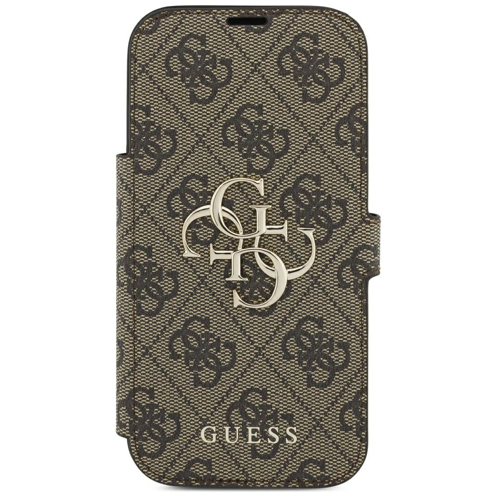 Hoes voor Apple iPhone 18 Pro / 17 Pro, Guess, 4G Metal Logo, Bruin