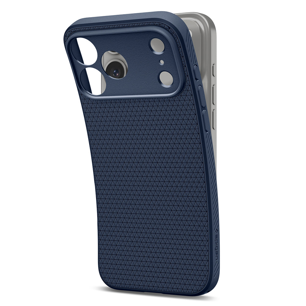 Hoes voor Apple iPhone 18 Pro / 17 Pro, Spigen, Liquid Air, Marineblauw ACS12150
