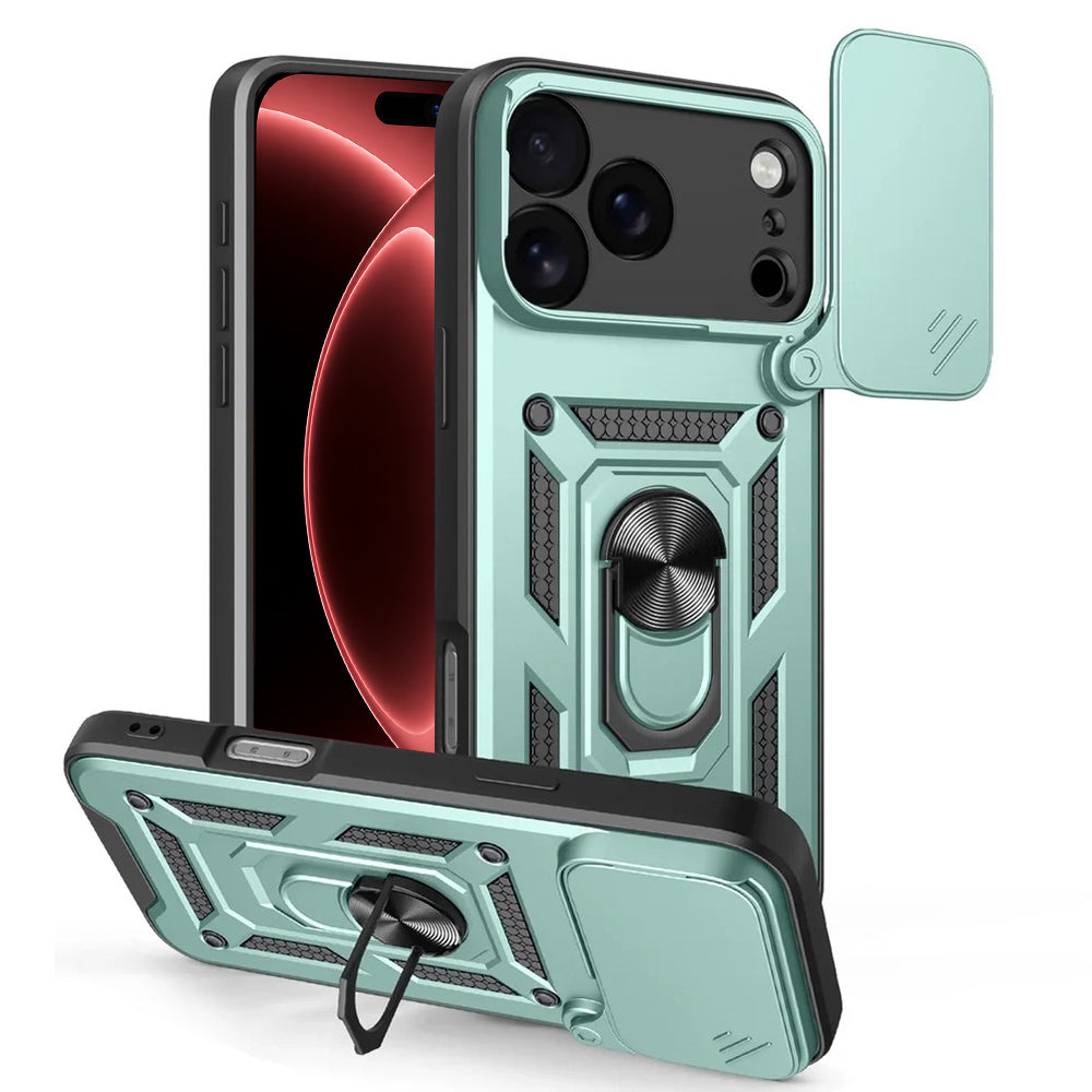 Hoesje voor Apple iPhone 18 Pro / 17 Pro, Techsuit, CamShield, Groen