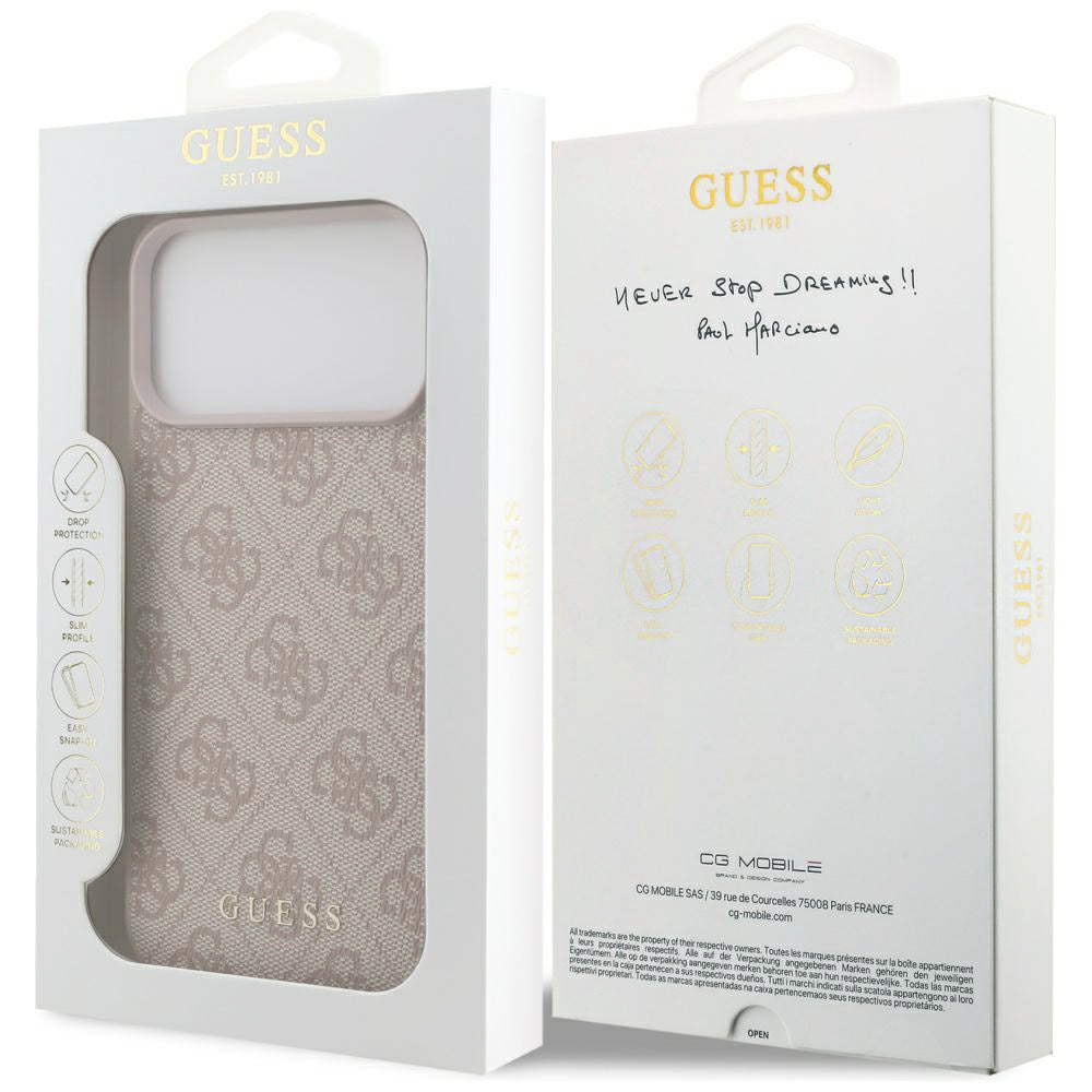 Hoes voor Apple iPhone 18 Pro Max / 17 Pro Max, Guess, 4G Big Classic Logo, Roze