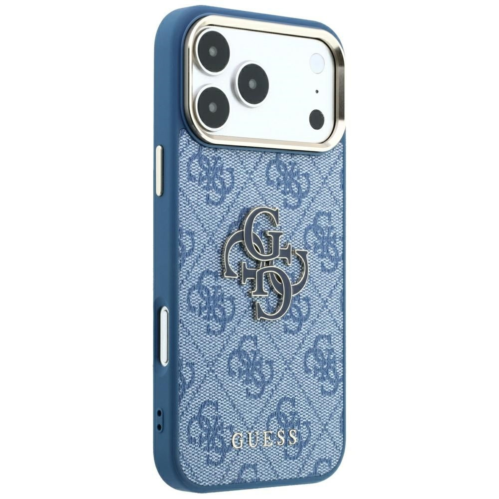 Hoes voor Apple iPhone 18 Pro Max / 17 Pro Max, Guess, 4G Big Resin Logo, Blauw