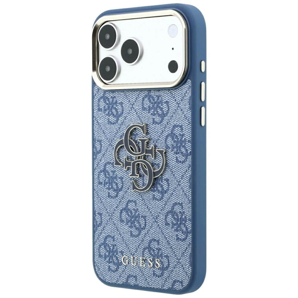 Hoes voor Apple iPhone 18 Pro Max / 17 Pro Max, Guess, 4G Big Resin Logo, Blauw