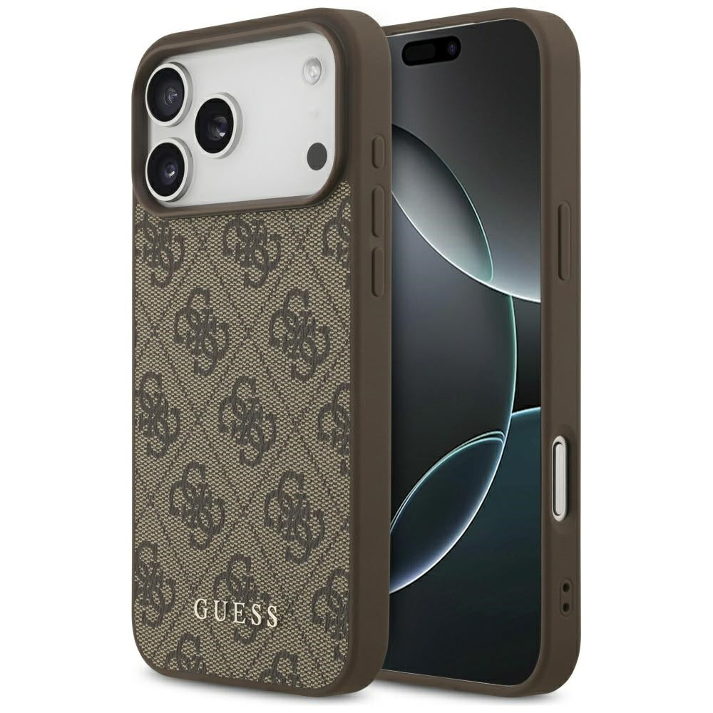 Hoes voor Apple iPhone 18 Pro Max / 17 Pro Max, Guess, 4G Classic Logo, Bruin