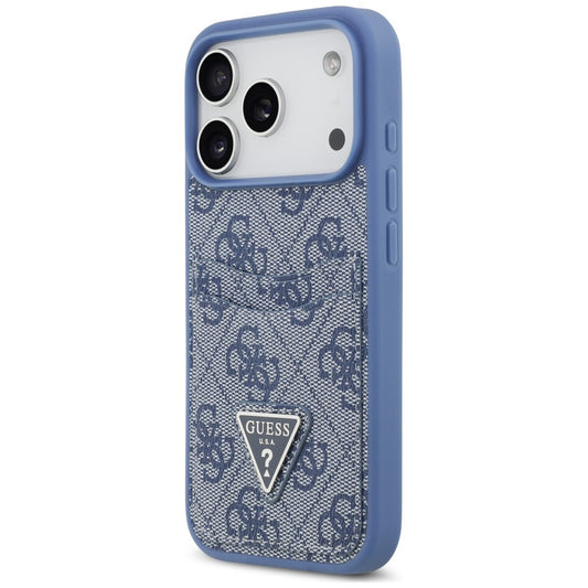 Hoesje voor Apple iPhone 18 Pro Max / 17 Pro Max, Guess, 4G Double Card Triangle, blauw