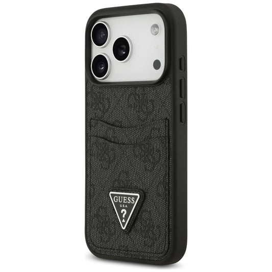 Hoess voor Apple iPhone 18 Pro Max / 17 Pro Max, Guess, 4G Double Card Triangle, zwart