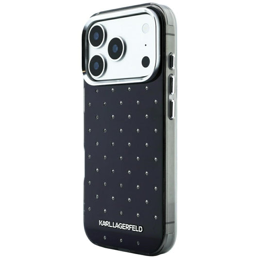 Hoes voor Apple iPhone 18 Pro Max / 17 Pro Max, Karl Lagerfeld, IML Strass-steentjes en Geëlectroplateerd Logo, Zwart