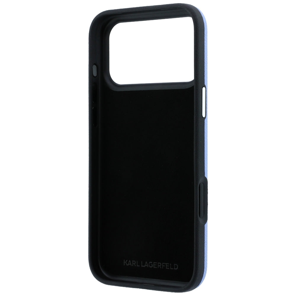 Hoes voor Apple iPhone 18 Pro Max / 17 Pro Max, Karl Lagerfeld, Smooth Big Resin Signature Logo, Bleu