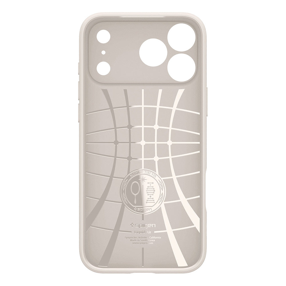 Hoesje voor Apple iPhone 18 Pro Max / 17 Pro Max, Spigen, Liquid Air, Beige ACS12114