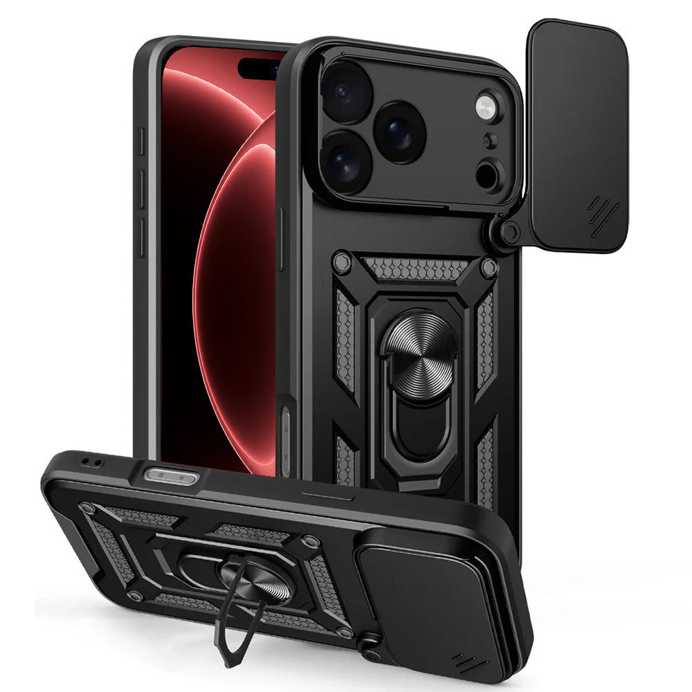 Hoes voor Apple iPhone 18 Pro Max / 17 Pro Max, Techsuit, CamShield, Zwart