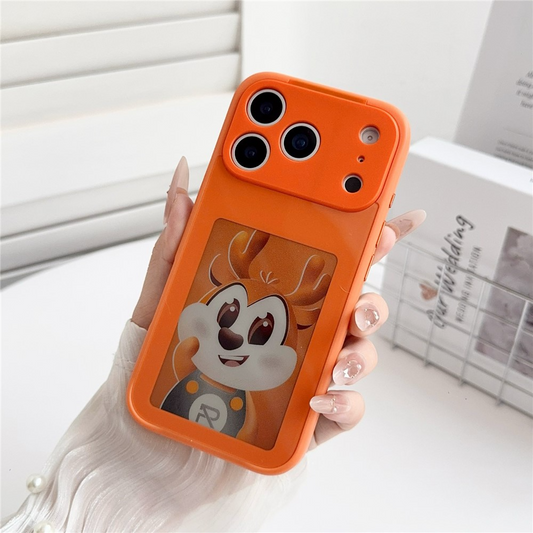 Hoesje voor Apple iPhone 17 Pro Max, OEM, Aangepast E-Ink Display, Oranje