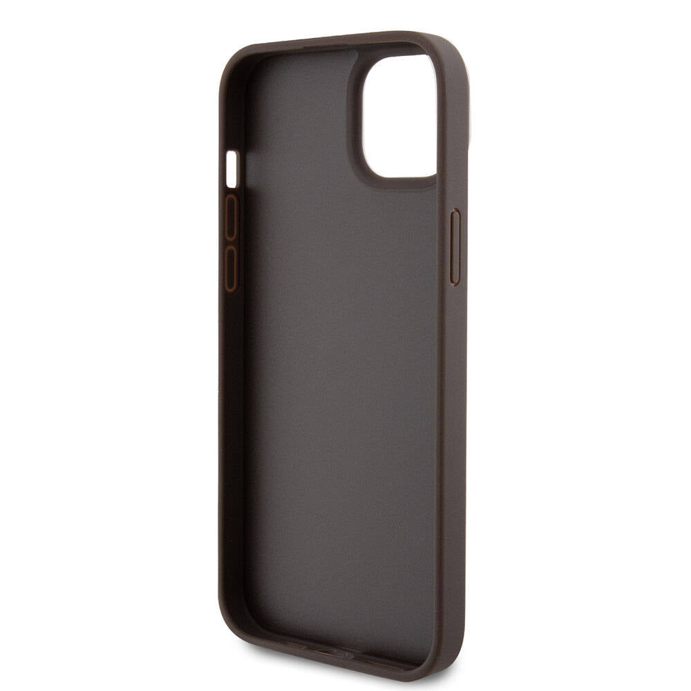 Hoes voor Apple iPhone 15 Plus, Guess, Crossbody 4G Metal Logo, Bruin, Opnieuw verzegeld