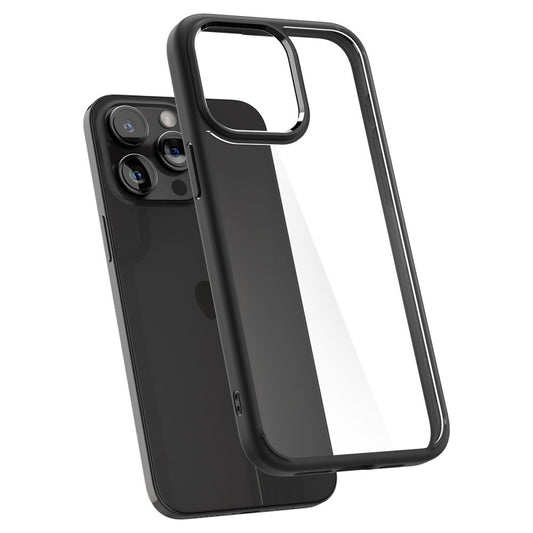 Hoesje voor Apple iPhone 15 Pro, Spigen, Ultra Hybrid, Mat Zwart ACS06713