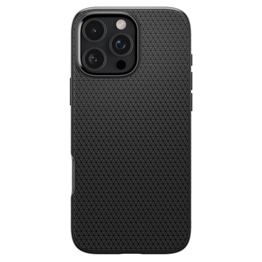 Beschermhoes voor Apple iPhone 16 Pro, Spigen, Liquid Air Mat, zwart ACS08117