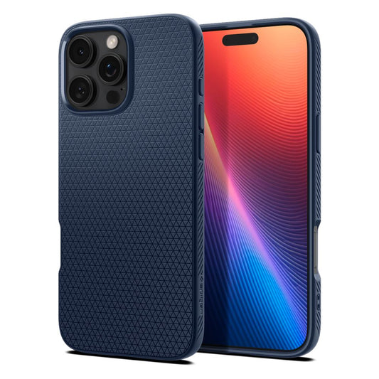 Beschermhoes voor Apple iPhone 16 Pro, Spigen, Liquid Air, blauw ACS08118