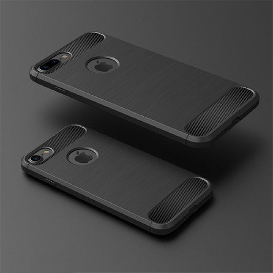 Hoes voor Apple iPhone 8 / 7, Techsuit, Carbon, Zwart