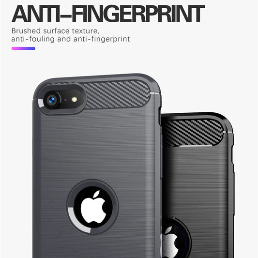 Hoes voor Apple iPhone SE (2022) / SE (2020), Techsuit, Carbon, Zwart