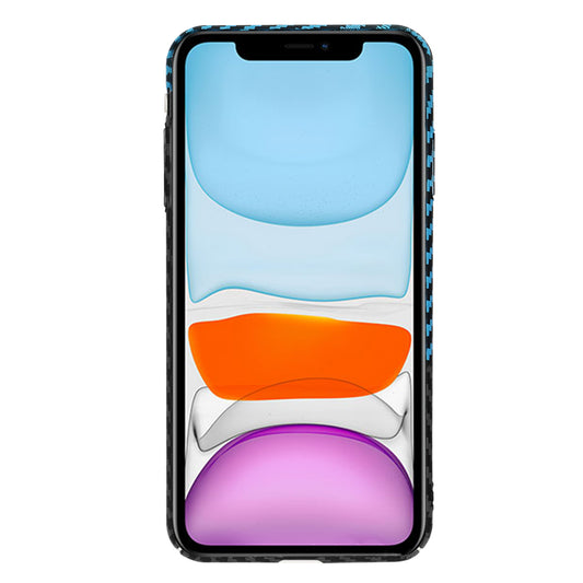 Hoes voor Apple iPhone XR, Techsuit, Carbonite FiberShell, Zwart Blauw