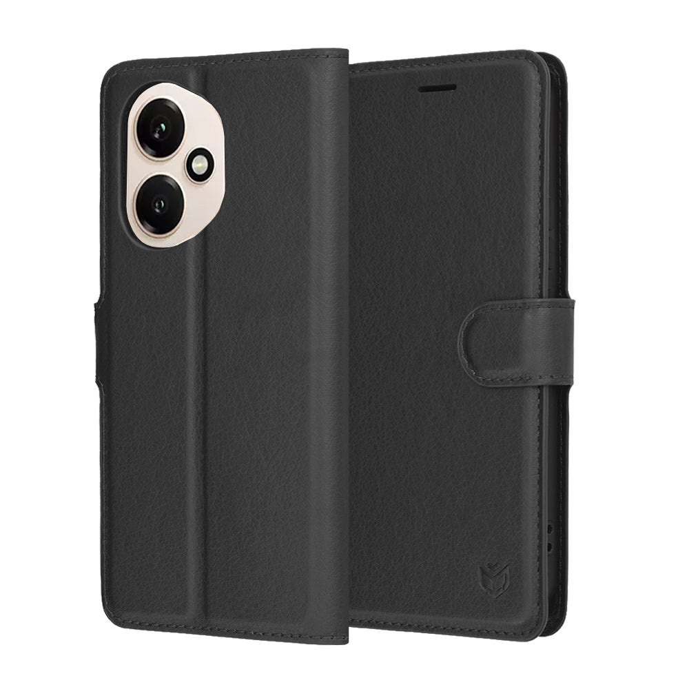 Hoes voor Honor 400, Techsuit, Leather Folio, Zwart